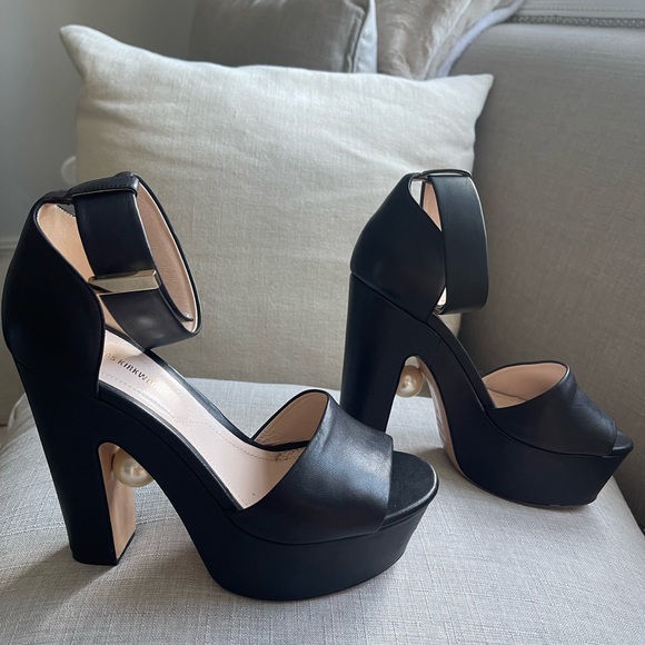Nicholas kirkwood leather platform sandals with the signature pearl. - Picture 8 of 9